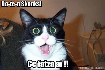 Ce fatza ai !! Da-te-n Skonks!