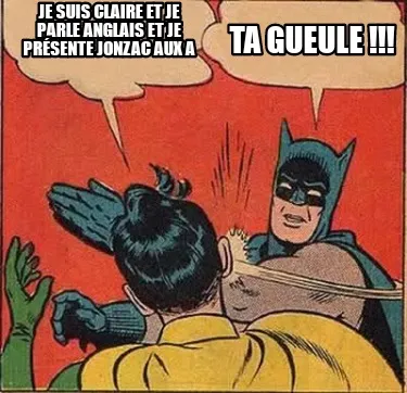 Je suis Claire et je parle anglais et je présente jonzac aux A Ta gueule !!!