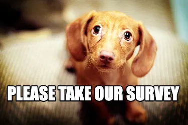 Funny PLEASE TAKE OUR SURVEY