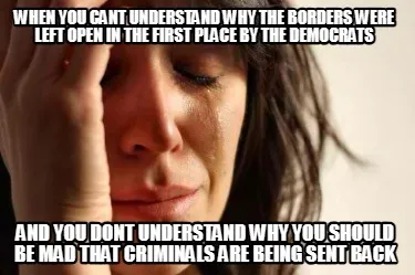 When you cant understand why the borders were left open in the first place by th