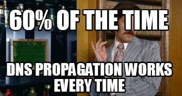 Funny 60% of the time DNS propagation works every time