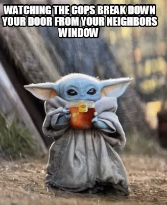 Funny watching the cops break down your door from your Neighbors window