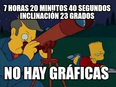 Funny 7 horas 20 minutos 40 segundos inclinación 23 grados No hay gráficas