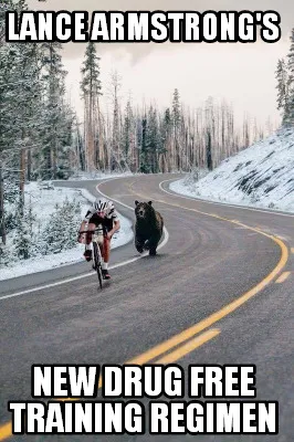 Funny lance armstrong's new drug free training regimen