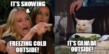 Funny It's Snowing & Freezing cold outside! It's Canada Outside!