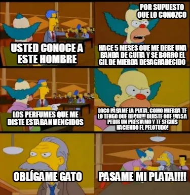 Usted Conoce a Este Hombre Oblígame Gato Por Supuesto que lo conozco Hace 5 mes