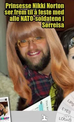 Funny Prinsesse Nikki Norton ser frem til å feste med alle NATO-soldatene i Sørreisa