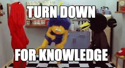 Funny Turn Down For Knowledge