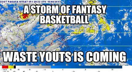 Funny A storm of fantasy basketball Waste youts Is coming