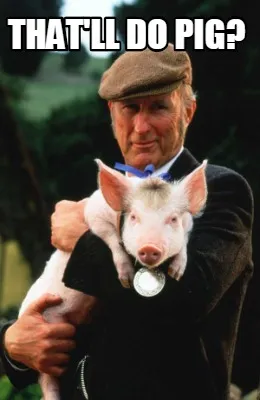 That'll do pig?