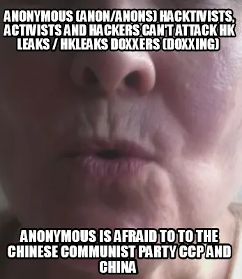 Anonymous (Anon/Anons) Hacktivists, Activists and Hackers can't attack HK Leaks