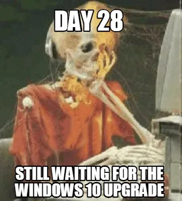 Day 28 still waiting for the windows 10 upgrade