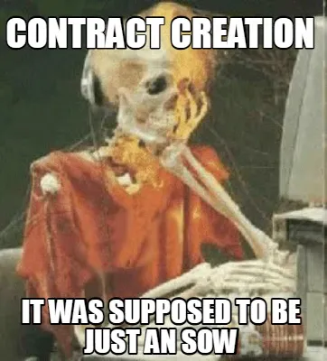 Funny Contract creation It was supposed to be just an SOW