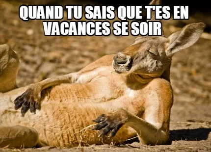Funny Quand tu sais que t'es en vacances se soir