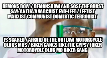 Funny Demons Row / Demonsrow and Sose the Ghost Say: Antifa Anarchist Far-Left / Lefti