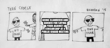 Funny Being slandered and doxxed for saying your against censorship at a public board