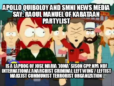 Apollo Quiboloy and SMNI News Media say: Raoul Manuel of Kabataan Partylist is a