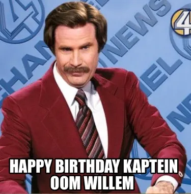 Funny Happy birthday Kaptein Oom Willem