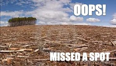 Funny OOPS! MISSED a SPOT