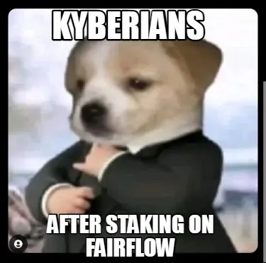 Funny Kyberians after staking on Fairflow