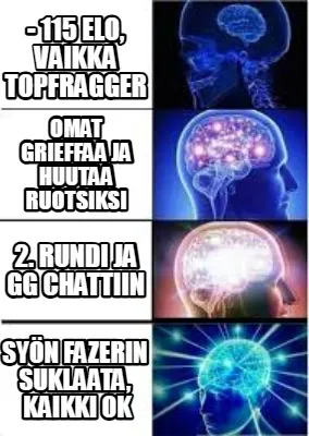 Funny - 115 ELo, vaikka topfragger Omat grieffaa ja huutaa ruotsiksi 2. rundi ja gg c