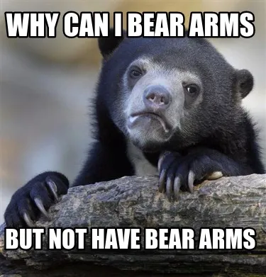 Funny why can i bear arms but not have bear arms