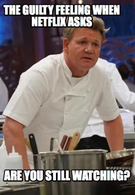 Funny The Guilty feeling when netflix asks Are you still watching?