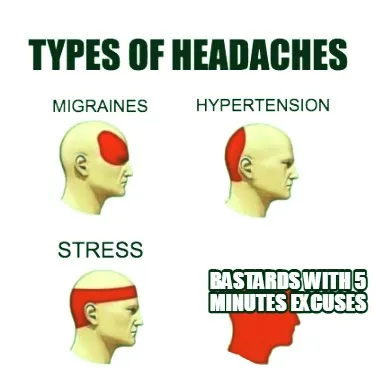 Funny bastards with 5 minutes excuses