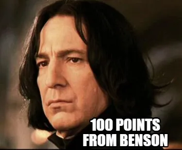 Funny 100 points from Benson