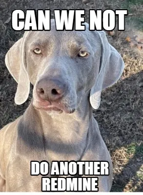 Funny CAN WE NOT DO ANOTHER REDMINE