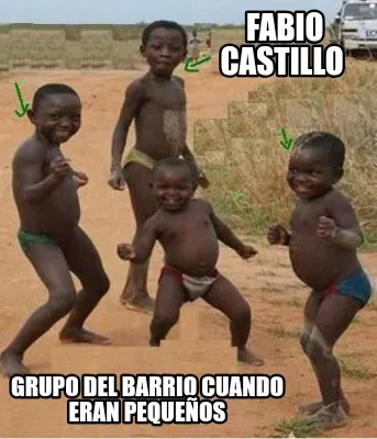 Fabio Castillo Grupo del barrio cuando eran pequeños
