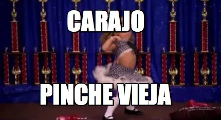 Carajo pinche vieja