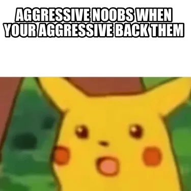 Funny Aggressive noobs when your aggressive back them