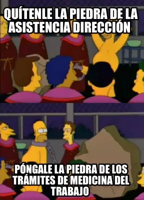 Quítenle la piedra de la asistencia dirección Póngale la piedra de los trám