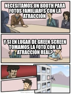 Necesitamos un booth para fotos familiares con la atracción Y si en lugar de