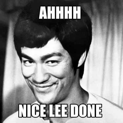 Ahhhh Nice lee done