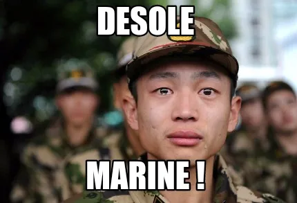 Desole Marine !