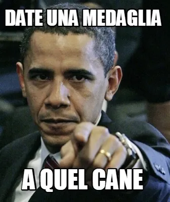 Funny date una medaglia a quel cane