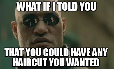 Funny What if I told you That you could have any haircut you wanted