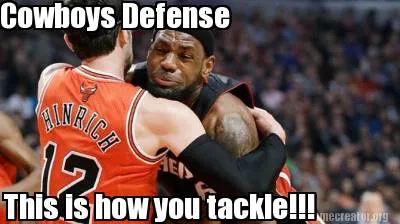 Funny Cowboys Defense This is how you tackle!!!