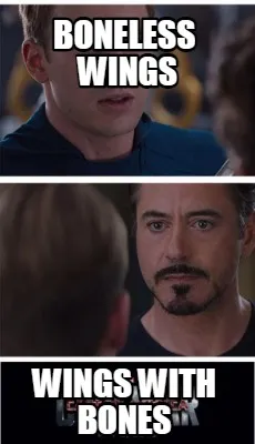 Boneless Wings Wings With Bones