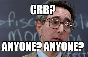 CRB? ANYONE? ANYONE?