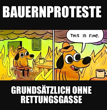 Funny Bauernproteste grundsätzlich ohne Rettungsgasse