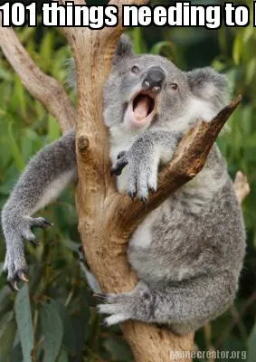 101 things needing to be done