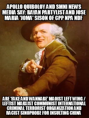 Apollo Quiboloy and SMNI News Media say: Bayan Partylist and Jose Maria 'Joma' S