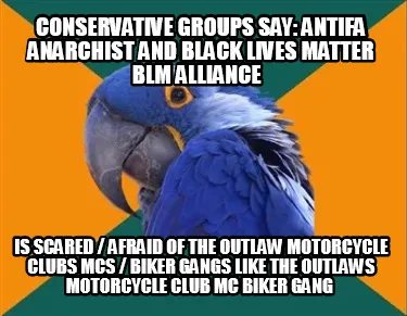Funny Conservative Groups say: Antifa Anarchist and Black Lives Matter BLM Alliance