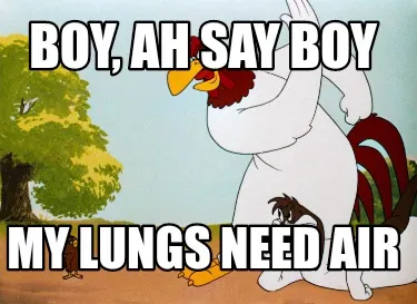 Boy, ah say boy My lungs need air