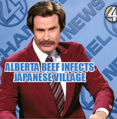 Funny Alberta Beef infects Japanese village