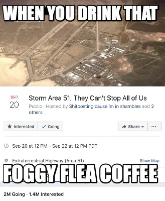WHEN YOU DRINK THAT FOGGY FLEA COFFEE