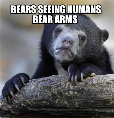 Bears seeing humans bear arms